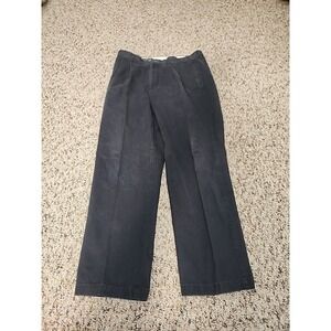 Orvis Men's‎  Pants Navy Blue Cotton Flat Front Straight Pockets